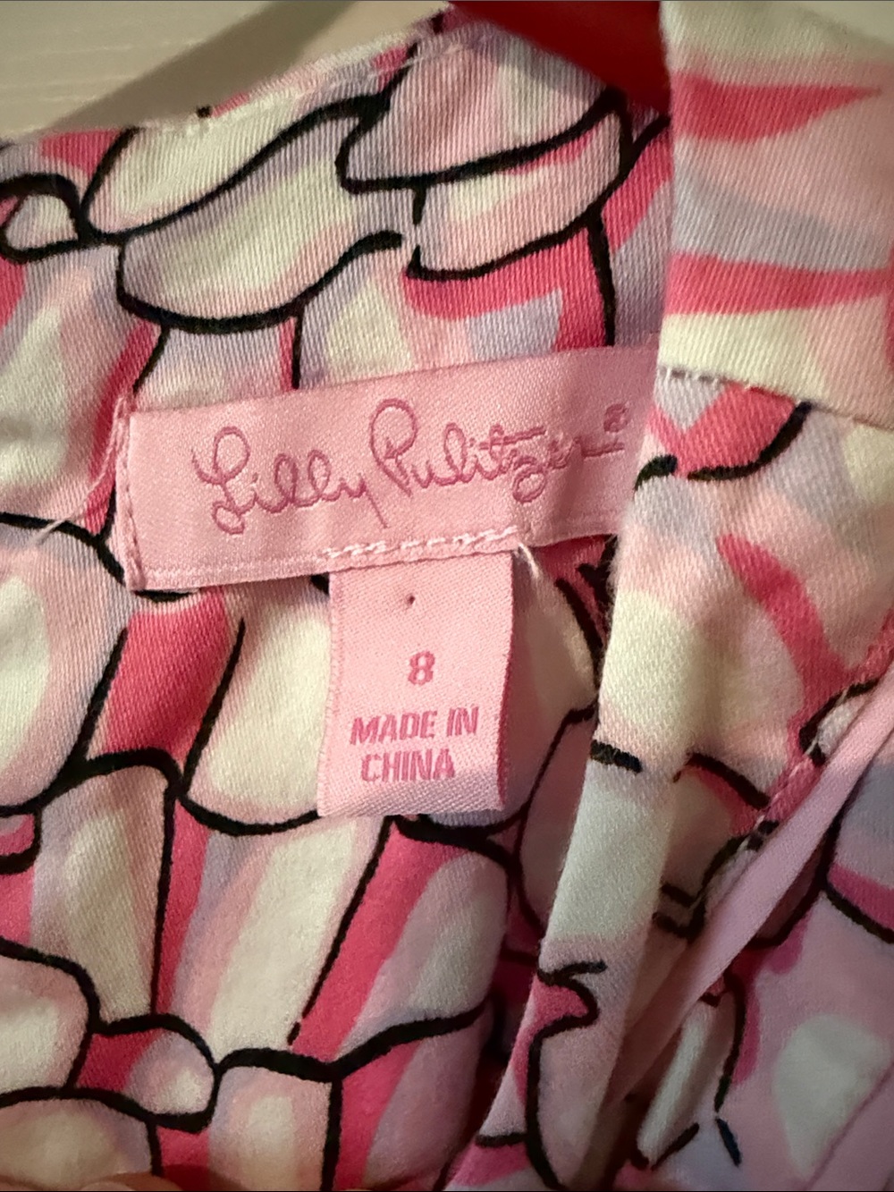 Lilly Pulitzer Girls Pink Floral Ruffle Shift Dress - Picture 2 of 7